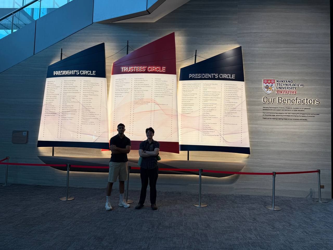 Ayush and Zhong at Nanyang Technological University